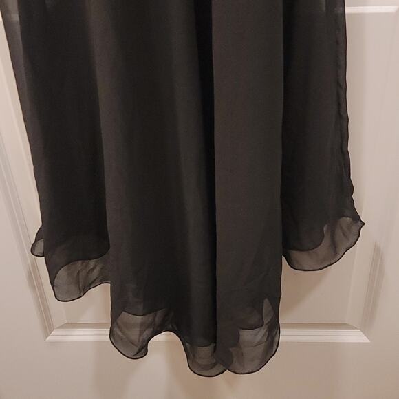 Sheer Overlay Top with floral stitching Half Zip Festival Attire - Picture 9 of 9